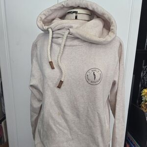 Woman's Cream Hoodie Sweater